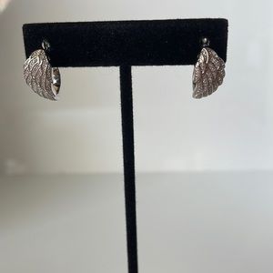 Angel Wing Diamond Hoops Sterling Silver 1/4 cttw, by Affinity Diamonds